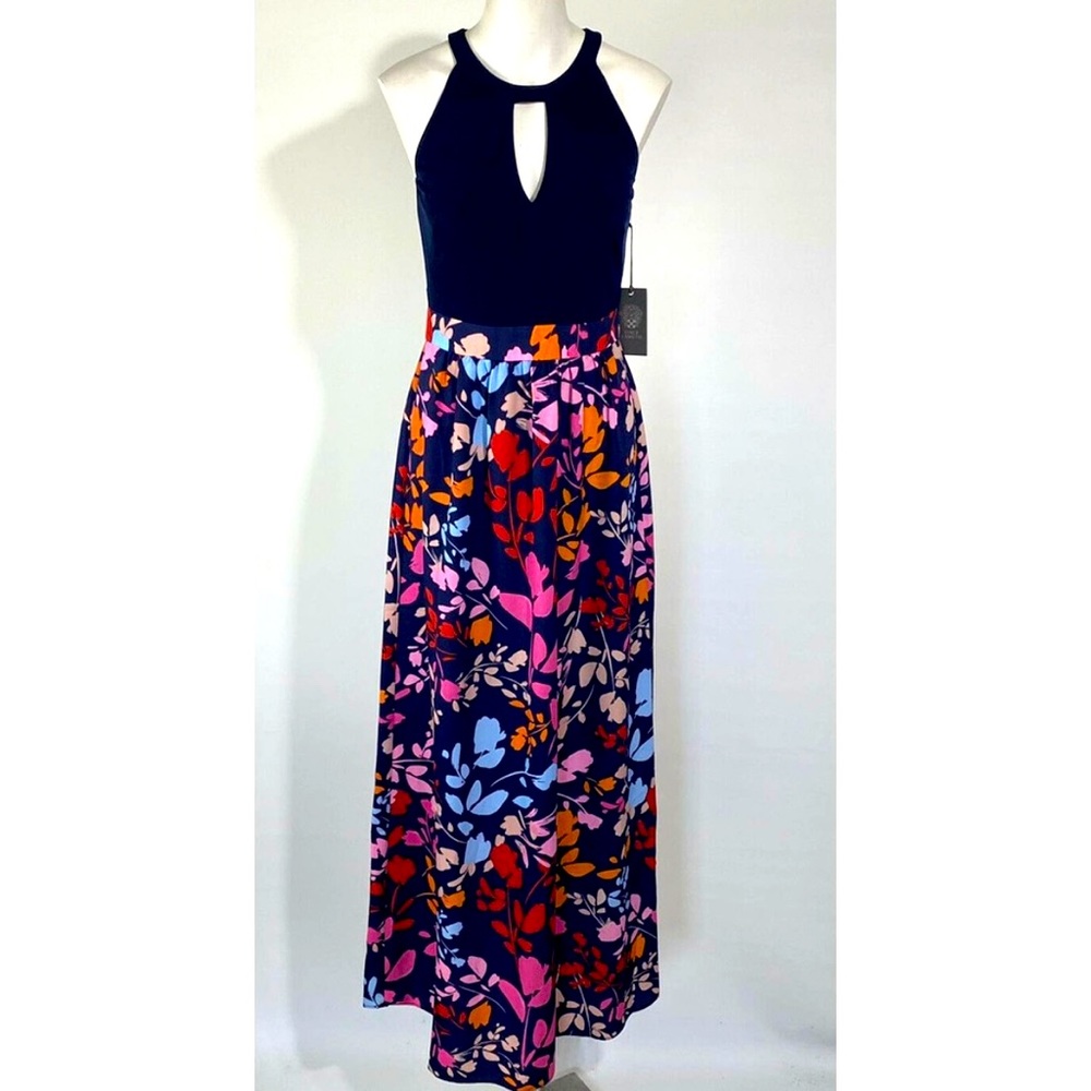 Brand new with tags! Gorgeous Vince Camuto blue floral halter maxi dress
